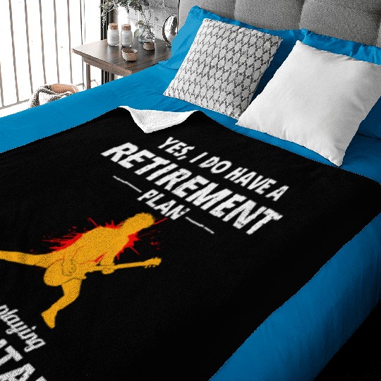 Bass Guitar Player Musician Bassist Retirement Baby Blankets