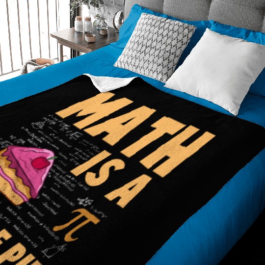 Math is a Piece of Pie - Pi Day & Math Lover Baby Blankets