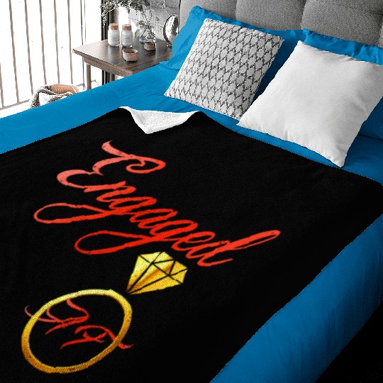 engaged af engagement valentines day Baby Blankets