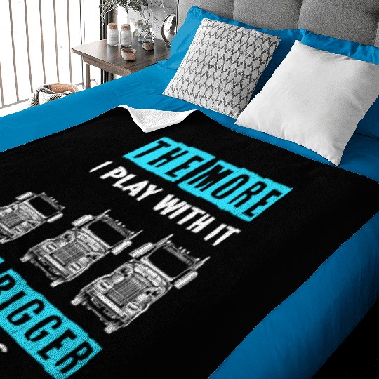 Truck Driver US FLAG, Truck, Trucker Dad Baby Blankets