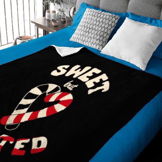 Sweet but twisted candy canes pun Baby Blankets