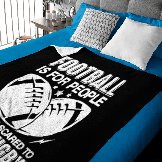 Football For People Who Are Scared To Play Rugby Baby Blankets