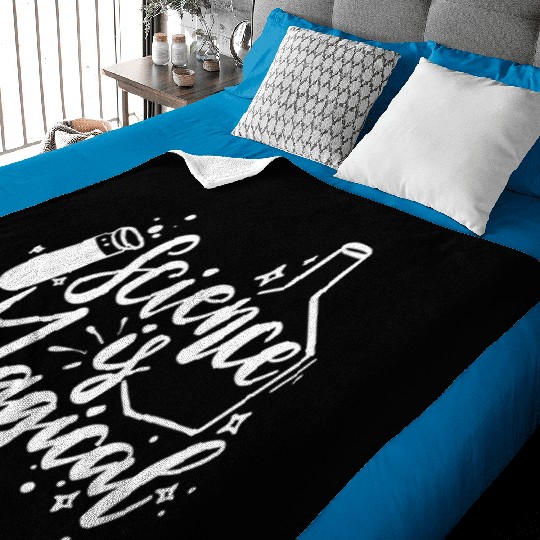 Science Is Magical Nerd Geek Teacher Student Gifts Baby Blankets