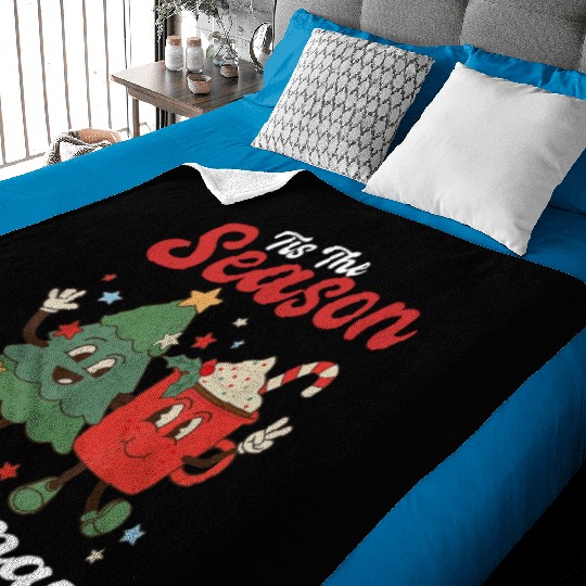 Tis The Season Christmas Tree Coffee Latte Baby Blankets