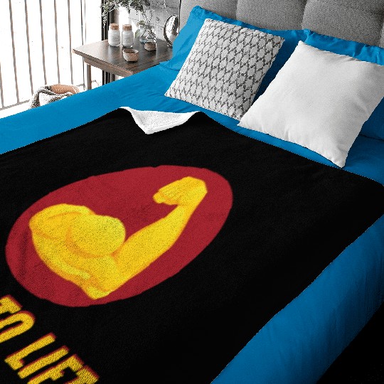 BORN TO LIFT GYM WORKOUT ACHIEVEMENT Baby Blankets