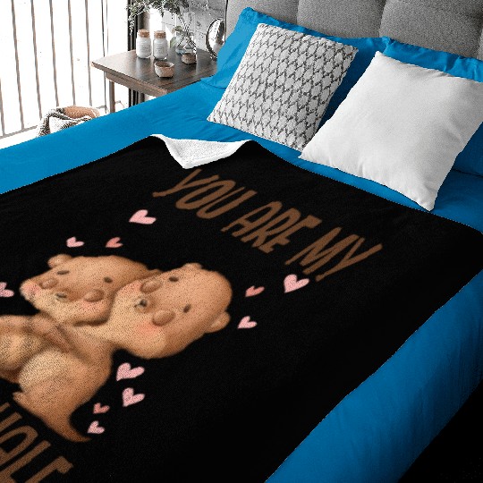You Are My Otter Half Valentines Day Baby Blankets