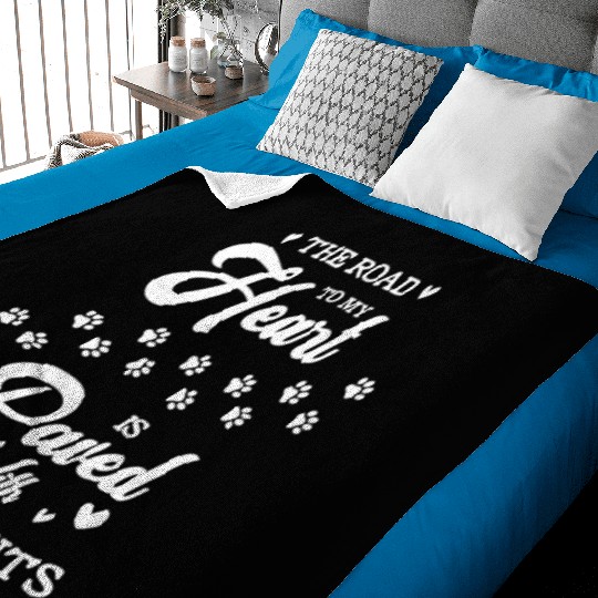 The Road To My Heart Is Paved With Paw Prints Baby Blankets