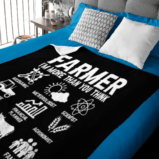 Gift Idea Farming Agriculture Patriotic Farmer Baby Blankets