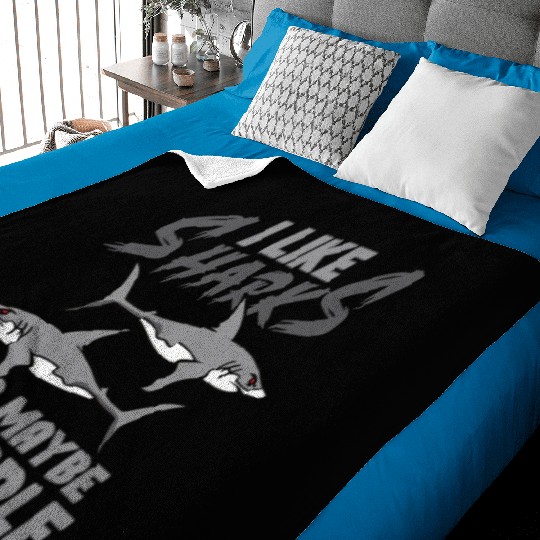 Shark Ocean Predator Sea Creature Baby Blankets