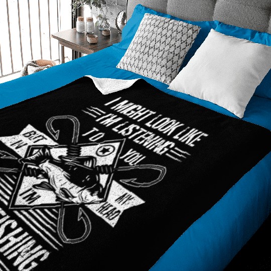 Carp Fishing Design For Men Funny Catfish And Carp Baby Blankets