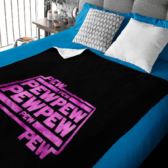 Pew Pew Pew Baby Blankets