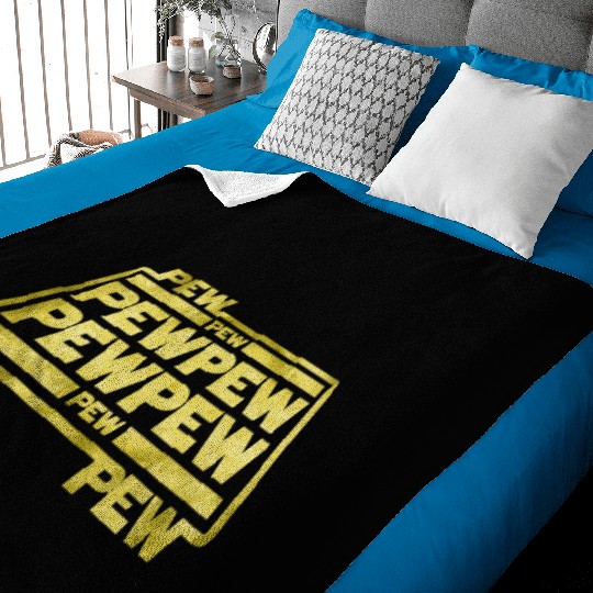 Pew Pew Pew Baby Blankets