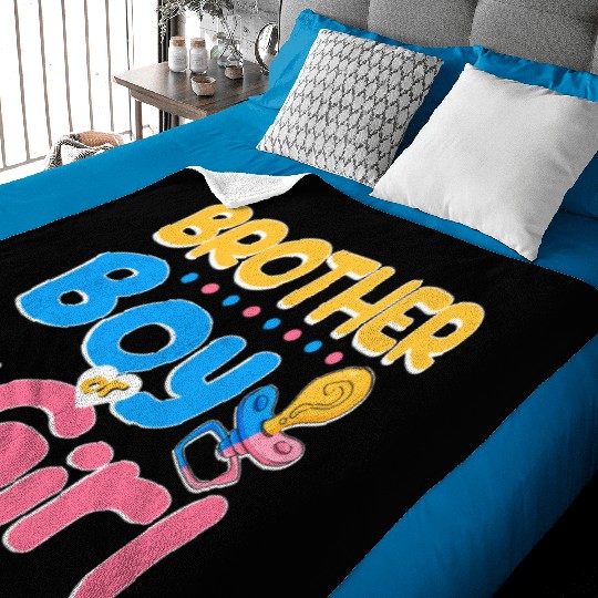 Pink or Blue Brother Loves You Best Brother Ever Baby Blankets