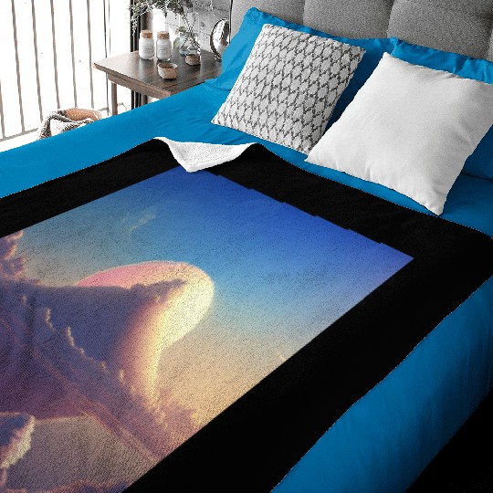 Mashup Cotton Candy Planet & The Lonely Mountain Baby Blankets