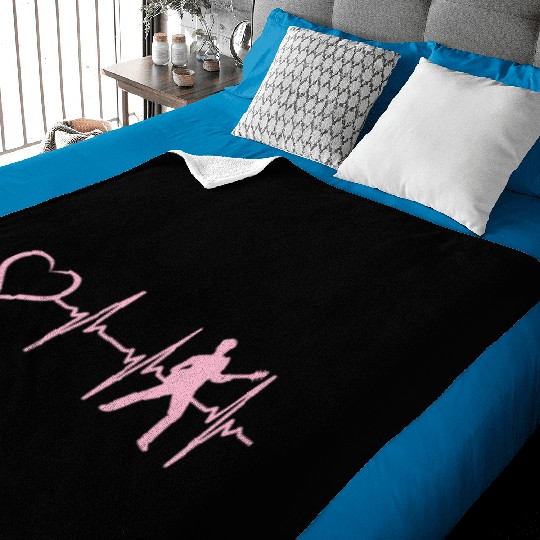Guitar Heartbeat Heart Guitar Musician Guitarist Baby Blankets