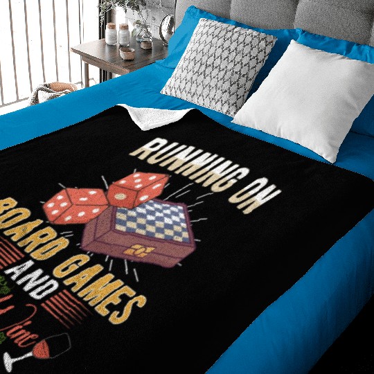 Wine Board Games Chess Board Game Player Gambling Baby Blankets