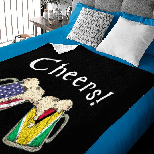 Guayanese American Grown Country Cheers Beer Drink Baby Blankets