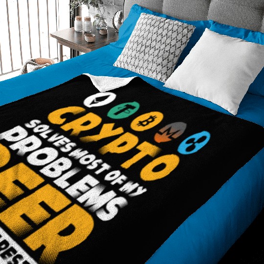 The evolution of money bitcoin btc crypto cryptocu Baby Blankets