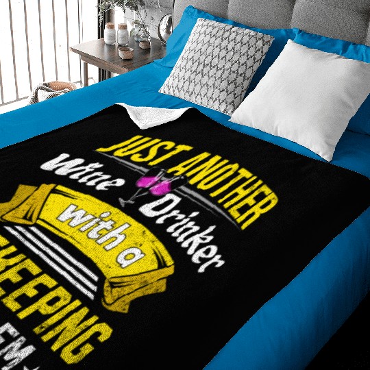 Wine Drinker with Beekeeping Problem Wine Lover Fu Baby Blankets
