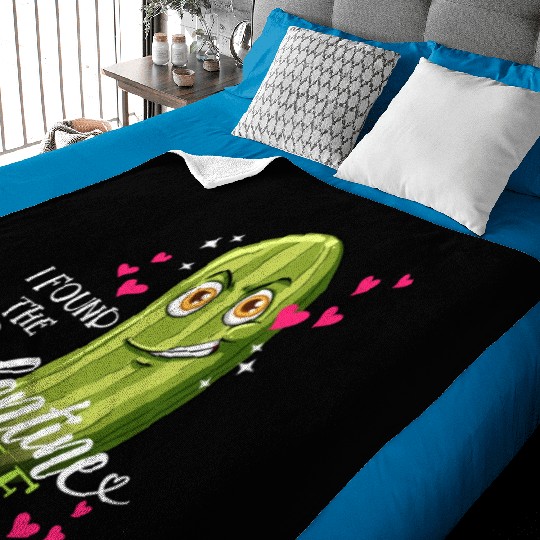 I Found The Valentine Pickle funny couples in love Baby Blankets