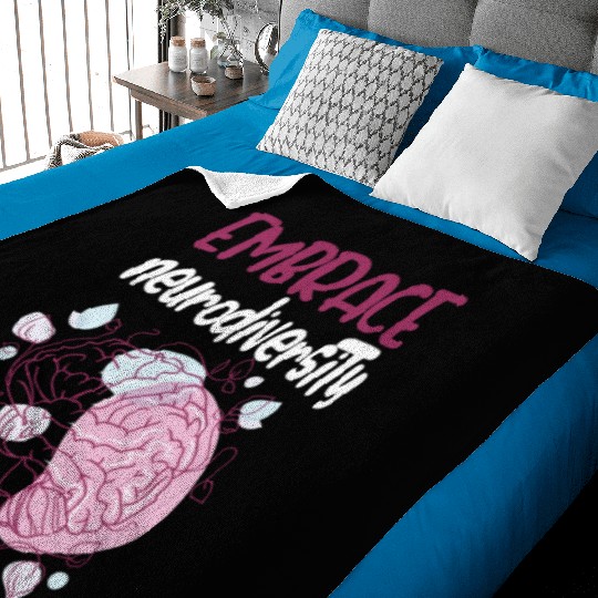 embrace neurodiversity - Embrace ADHD Autism ASD. Baby Blankets