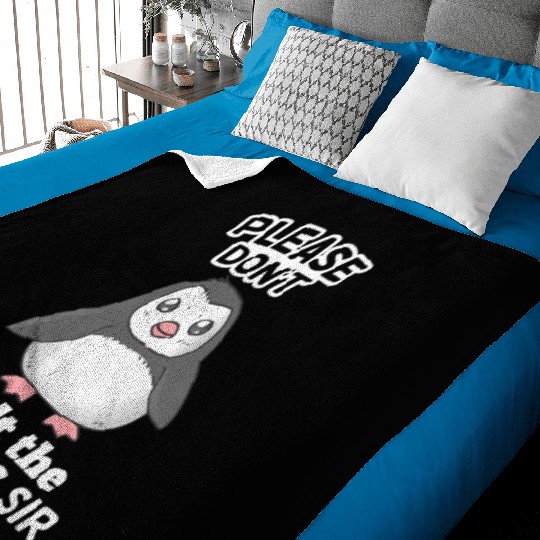 Penguin on the south pole nature conservation Baby Blankets