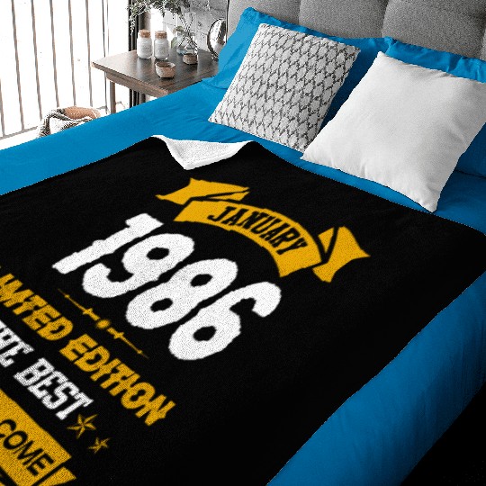 January 1986 Birthday Surprise Baby Blankets