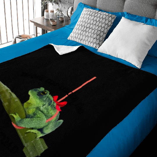 Meet me under the missile toad – mistletoe pun Baby Blankets