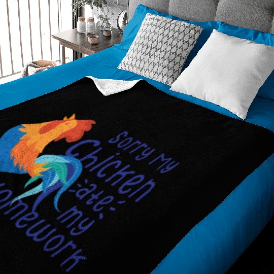 Chicken Farmer Gift Funny Chickens Country Farm Baby Blankets