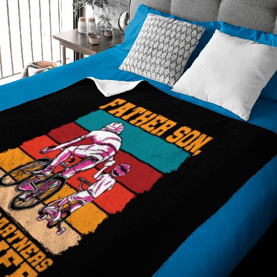 Father Son, Riding Partners For Life Baby Blankets