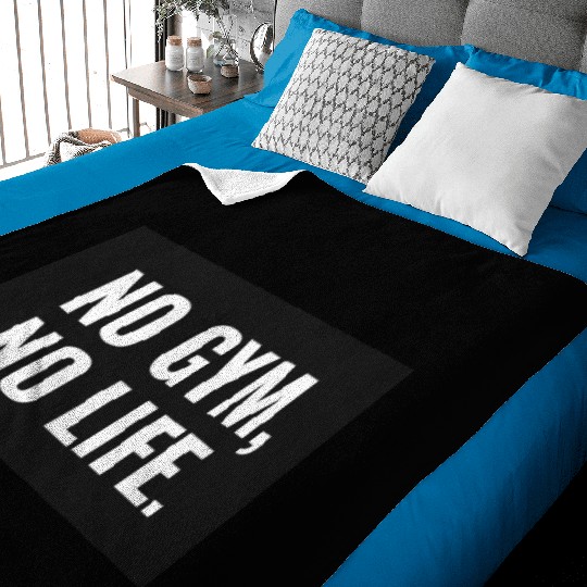 No gym No life workout lover Baby Blankets