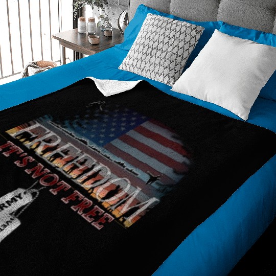 Army Veteran Freedom Isn't Free Baby Blankets