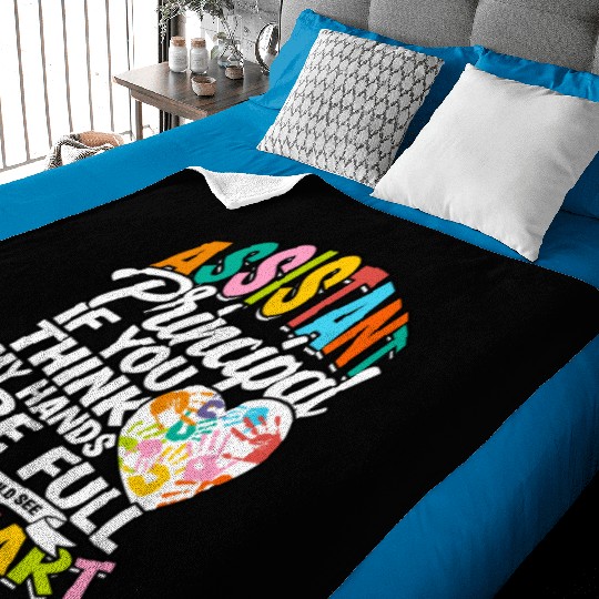 Assistant Principal Back School Teacher Principal Baby Blankets