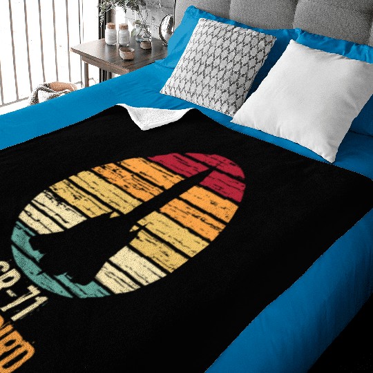 Vintage Sr-71 Blackbird Military Aviation Aircraft Baby Blankets