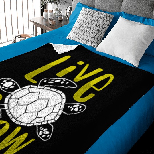 Relax and Live Slow Sea Turtle Beachy Vacation Baby Blankets