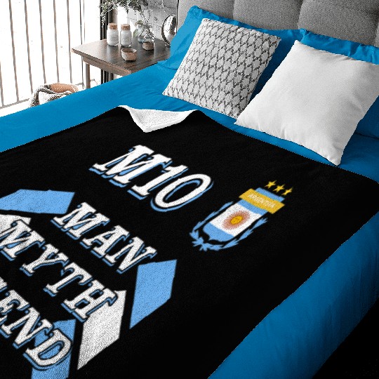 M10 Man Myth Legend Number 10 Argentina Soccer Baby Blankets