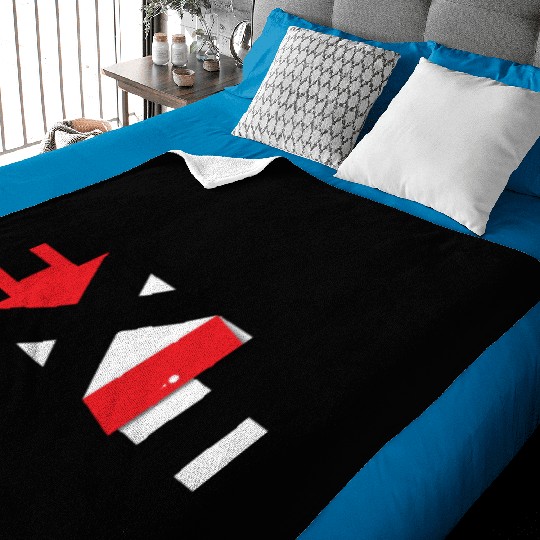 Exit Typography Design Baby Blankets