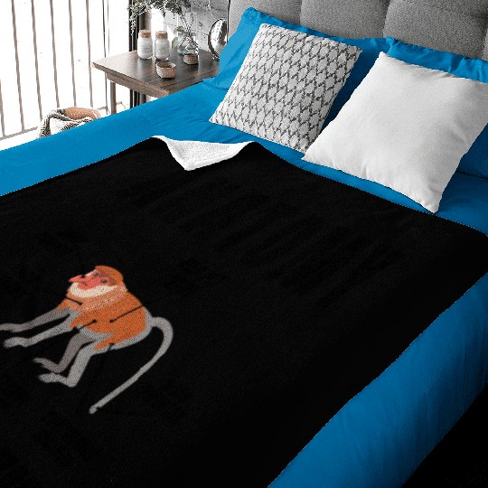Anatomy Of A Proboscis Monkey Baby Blankets