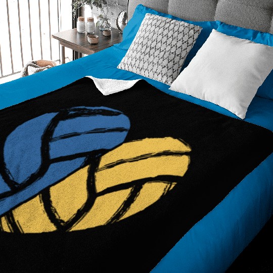 Volleyball Heart Volleyball Lover Gift for Player Baby Blankets