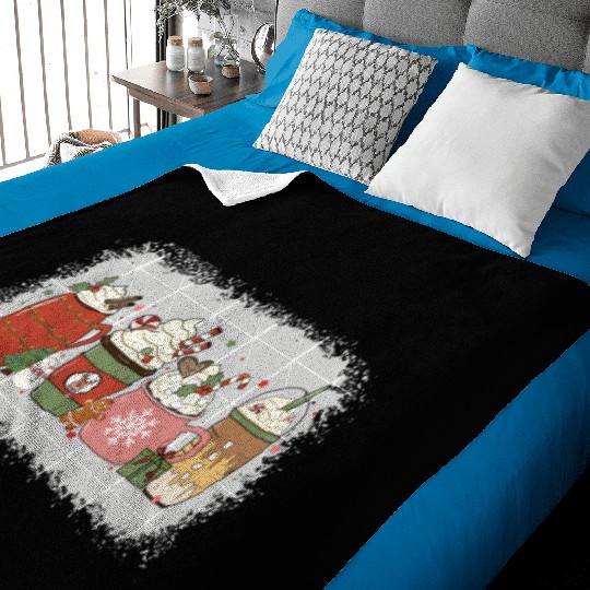 Christmas Hot Chocolate Peppermint Mocha Baby Blankets