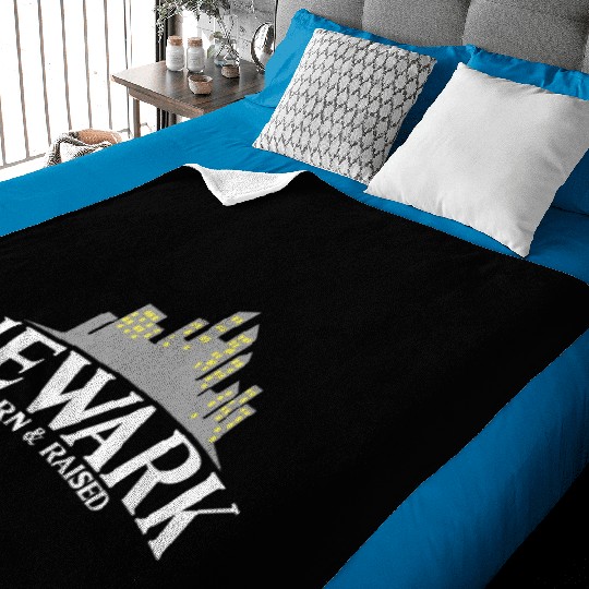 Born & Raised Usa New Jersey Newark Baby Blankets