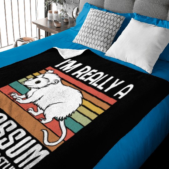 i m really a Opossum in a human funny Opossum Baby Blankets