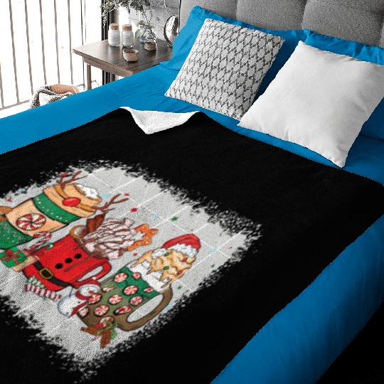 Christmas Hot Chocolate Cup Baby Blankets