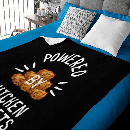 Powered By Chicken Nuggets For Chicken Nuggets Baby Blankets