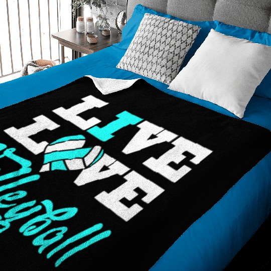 Volleyball Live Love Light Blue For Girlsns Baby Blankets