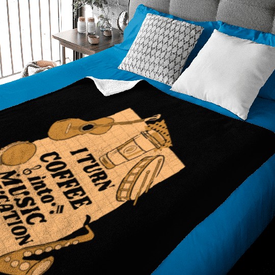 Music Teacher Coffee Baby Blankets
