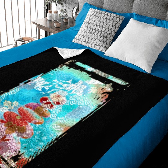 Japan Zen Buddhism Balancing Stones Rocks Cherry Baby Blankets