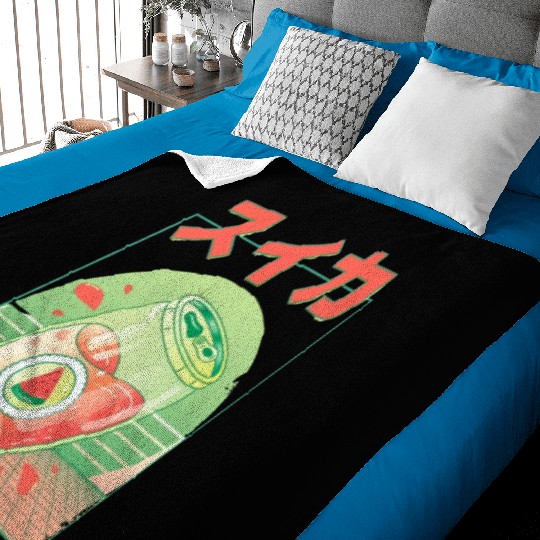 90s Japanese Watermelon Soda Vaporwave Baby Blankets