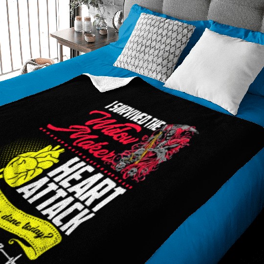 I Survived The Widow Maker Heart Attack Baby Blankets