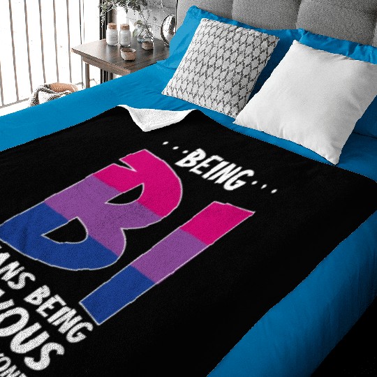 Being Bi Bisexual Pride Kawaii Cat Baby Blankets